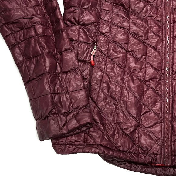 The North Face Thermoball Eco Jacket Womens Small Red Puffer Quilted - Picture 3 of 12